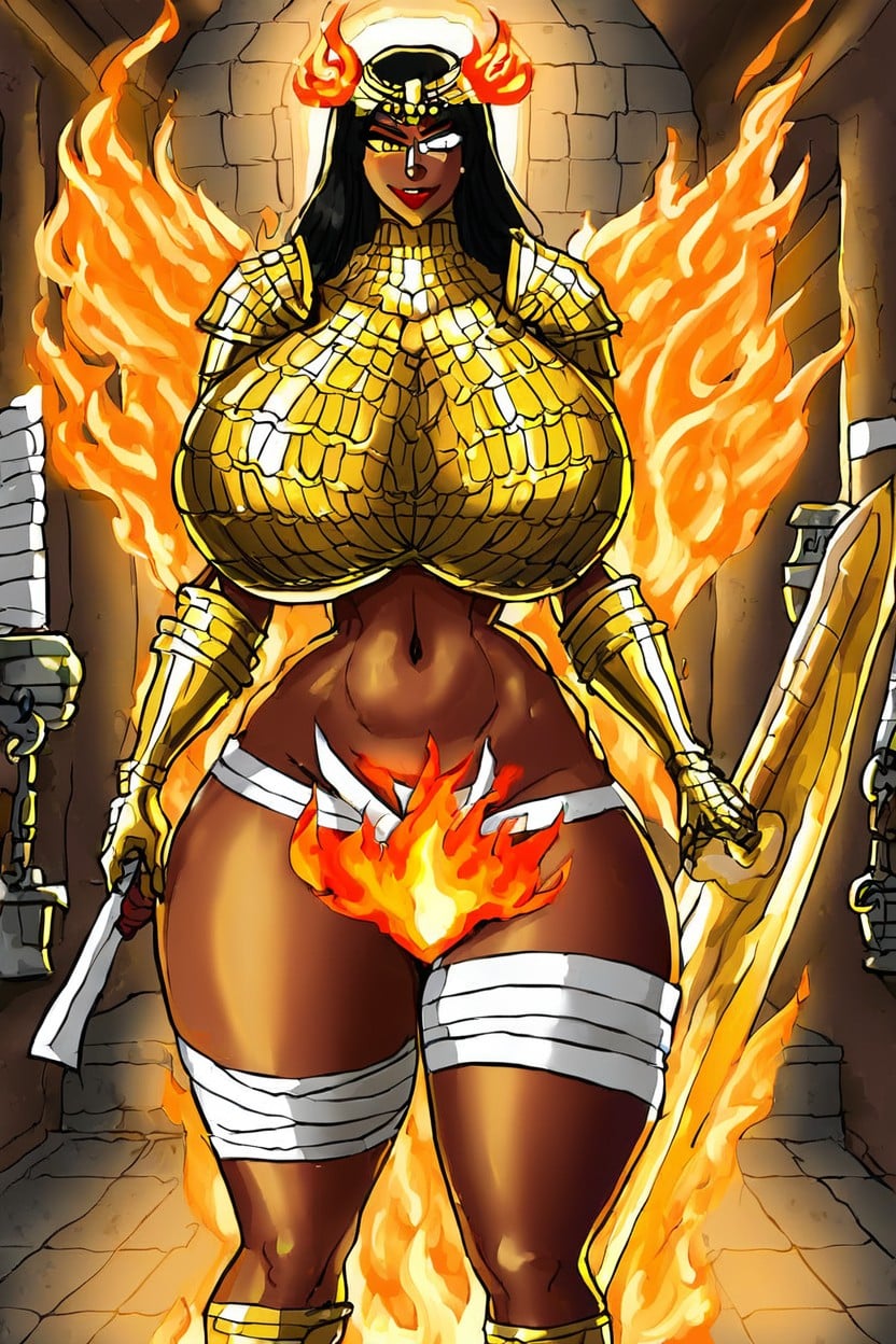 Demonic, Hips Wrapped In Bandages, Huge Ass Hentai AI Porn