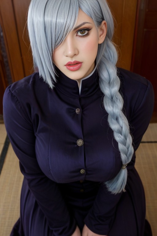 Kneeling, Full Lips, Waist AI Porn