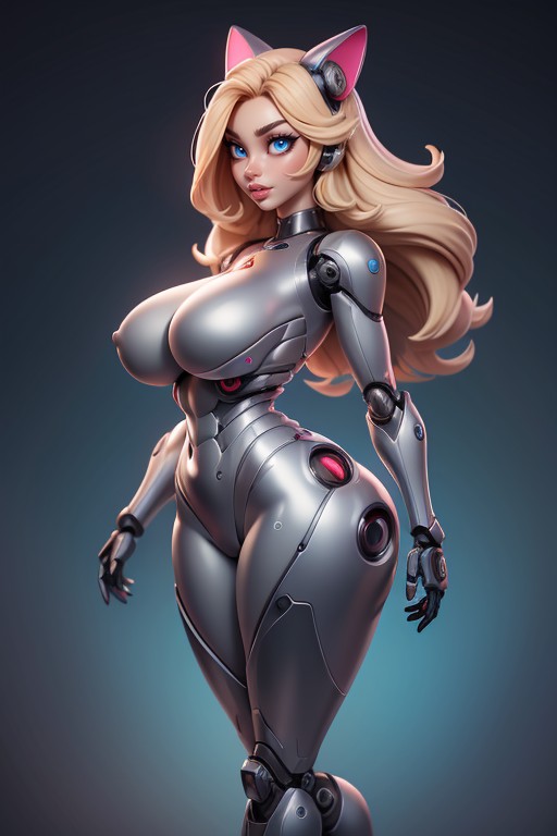 Rounded Breast, Long Legs, Robot Body Hentai IA