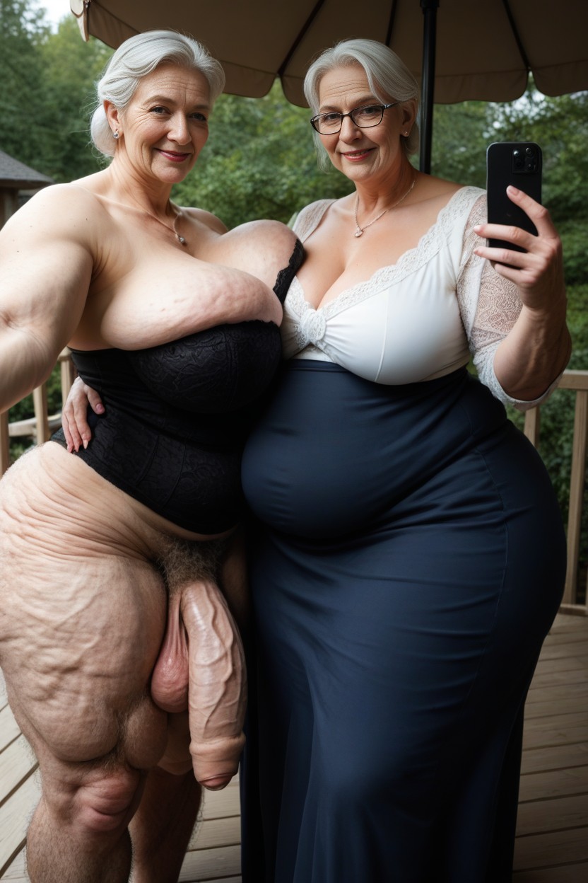 Wrinkles, Selfie, Mature AI Porn