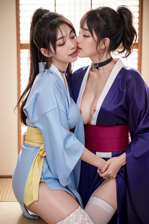 Puffy Sleeve, Ponytail, Shin Guards AI Porn