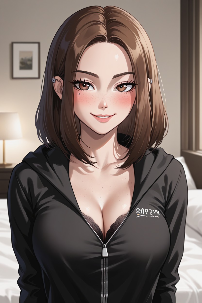Freckles, Disney Pixar Animation Style, Brunette AI Porn