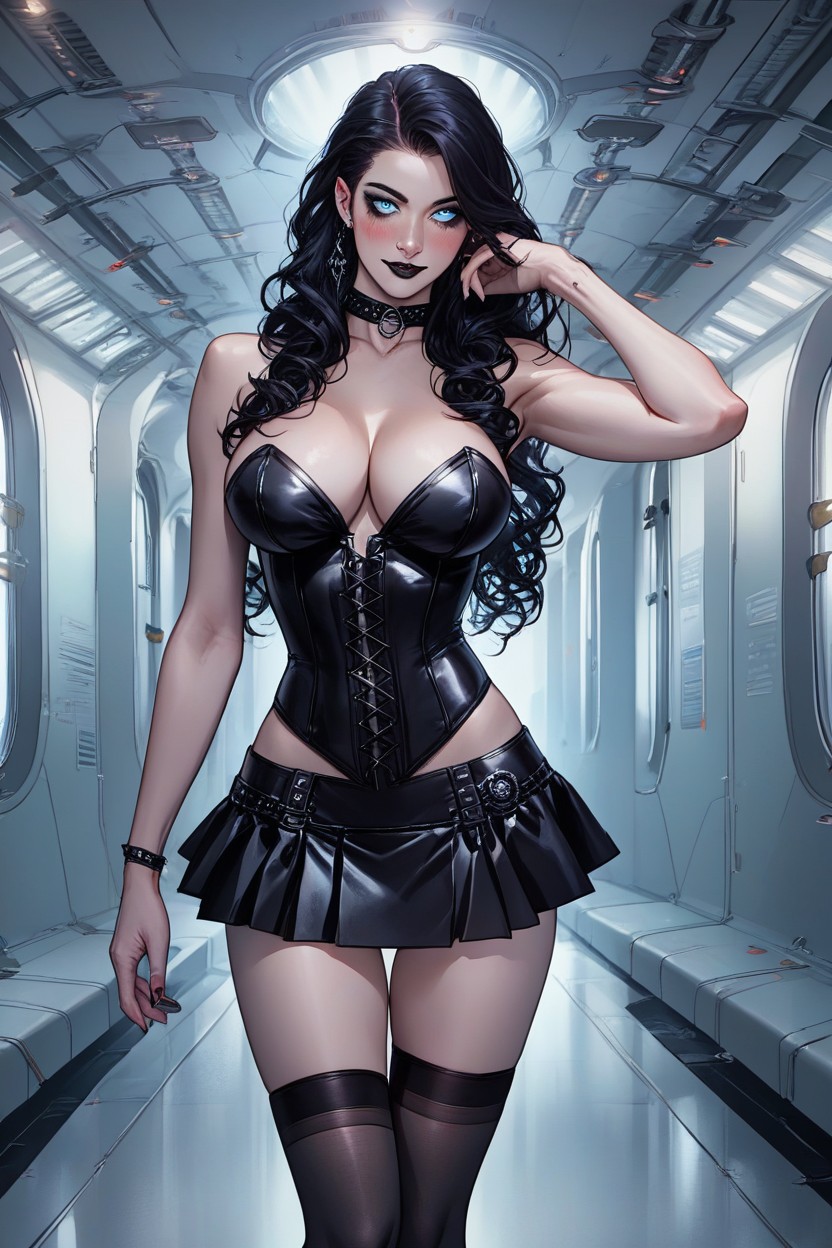 Pale Skin, Perfect Eyes, Cleavage Hentai AI Porn