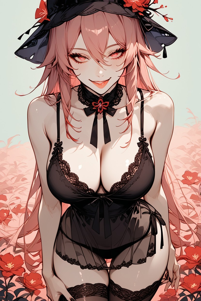 Sunny, Black Lace Bra, Thick Hips Hentai AI Porn