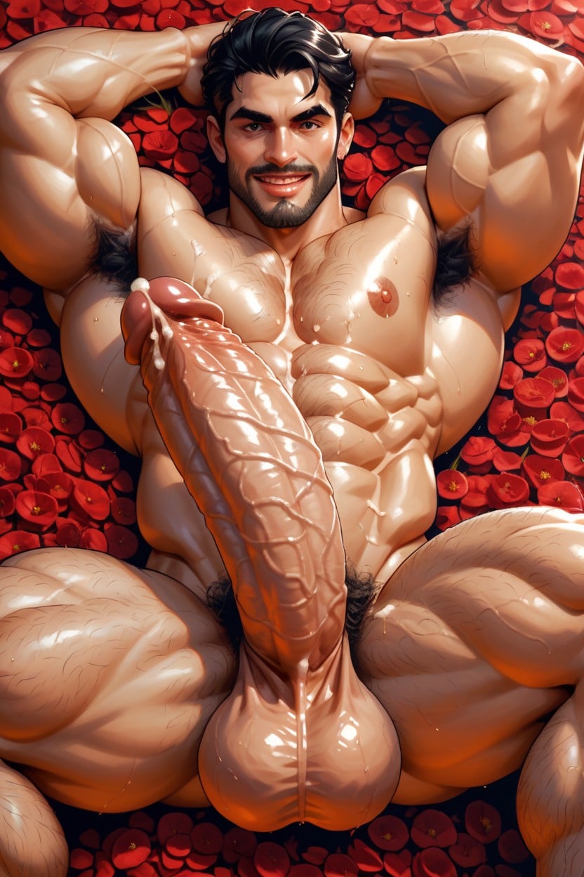 Naked Oiled Body, Éjaculation, Muscles Surdimensionnés Porno IA Gay