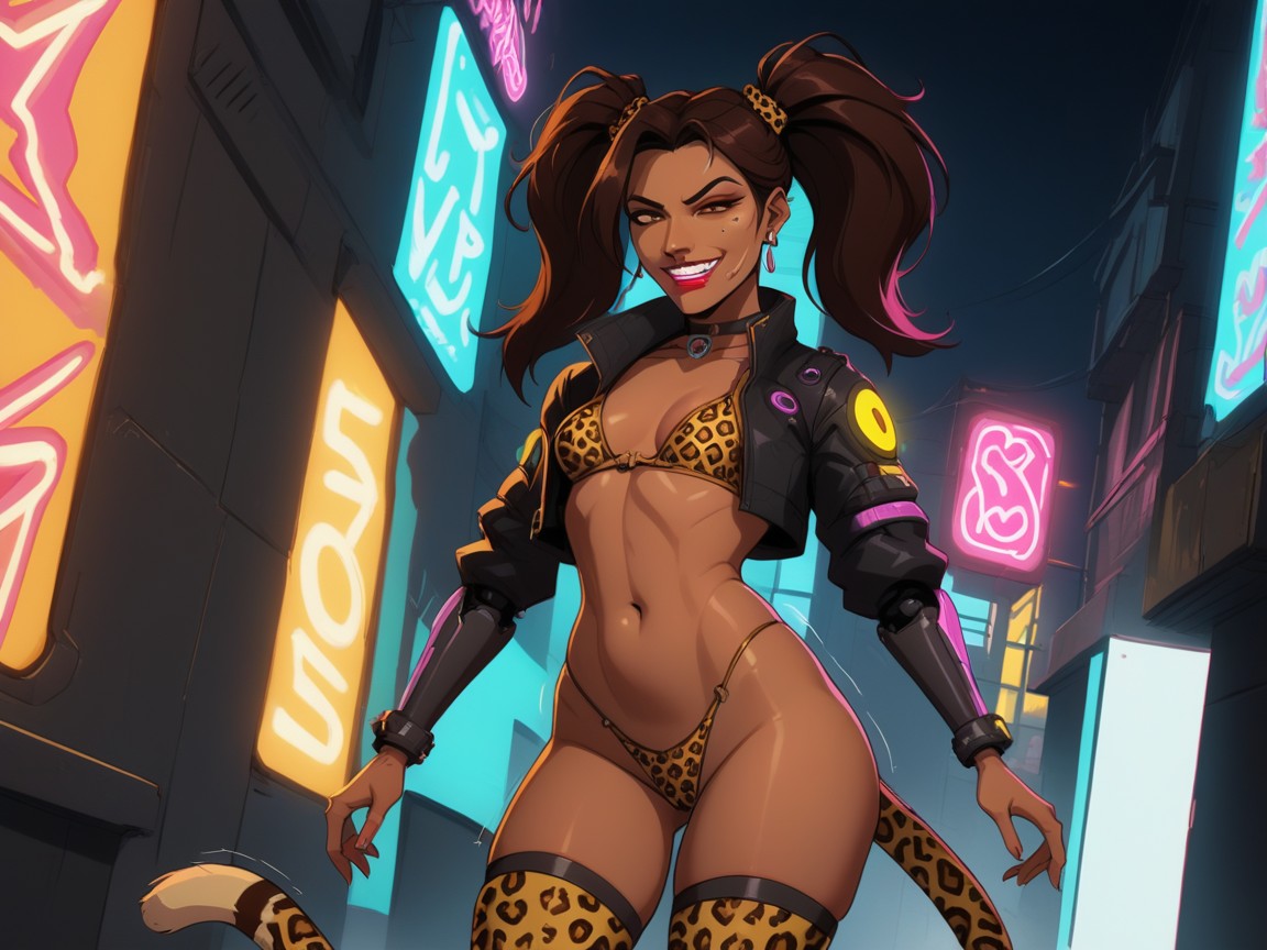 1 Pessoa, 18+, Leopard Tail Porno IA latina