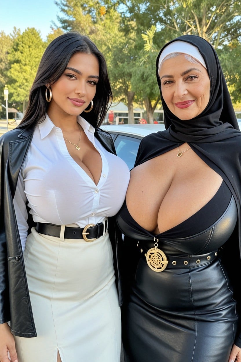 Arab, Indian, Black Hair Shemale AI Porn
