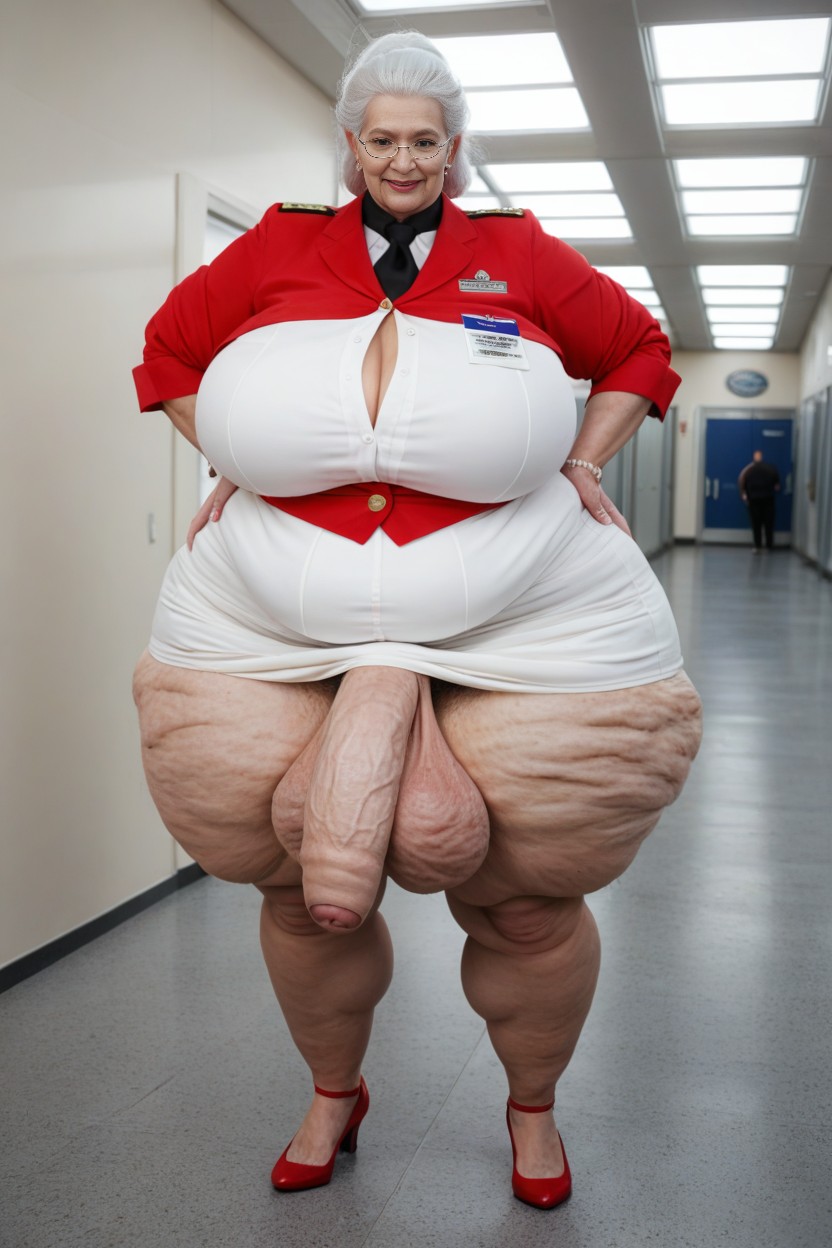 Huge Obese Belly, Extremely Wide Hips, 60+ AI Porn