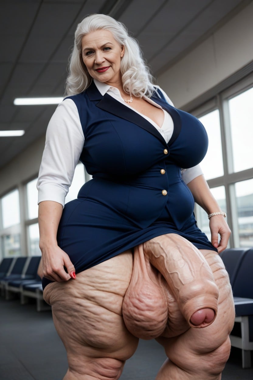 Plump Lips, Really Long Legs, Big Belly AI Porn