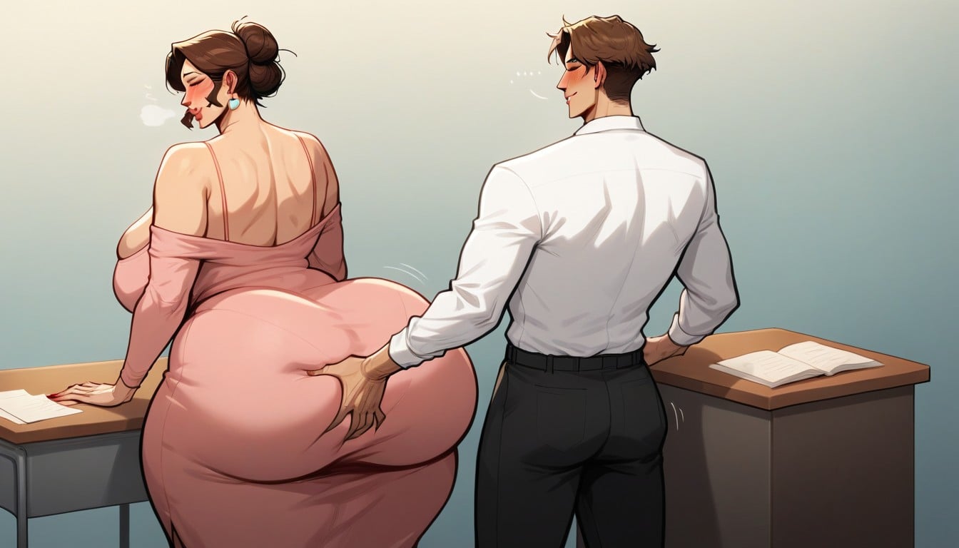 Man, Clutching Booty, Cute AI Porn