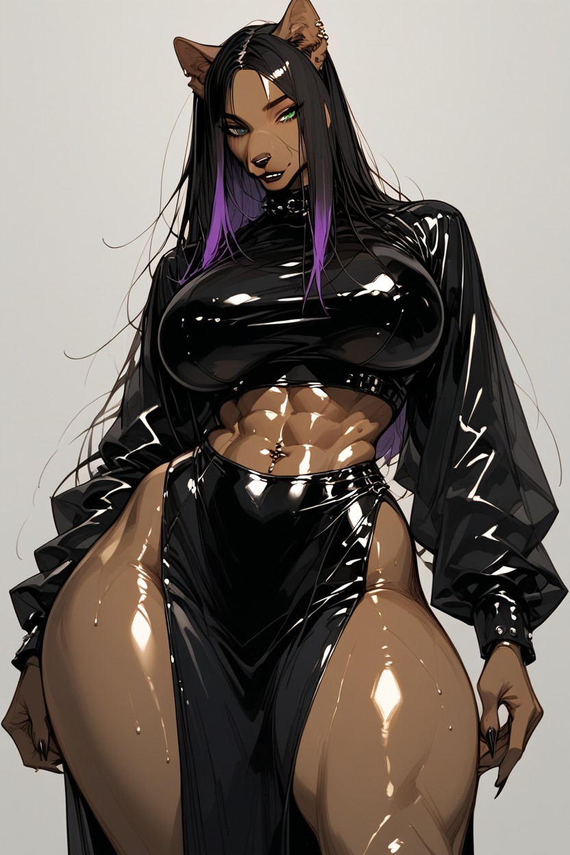 Cheveux En Bataille, Athletic Body, Big Ass Porno IA Furry
