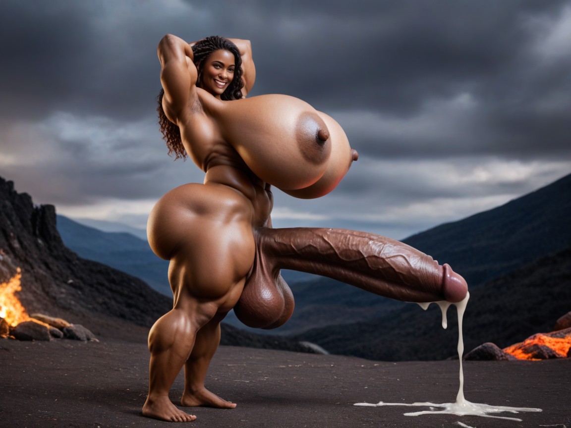 1 Person, Creampie, Gigantic Breast Shemale AI Porn