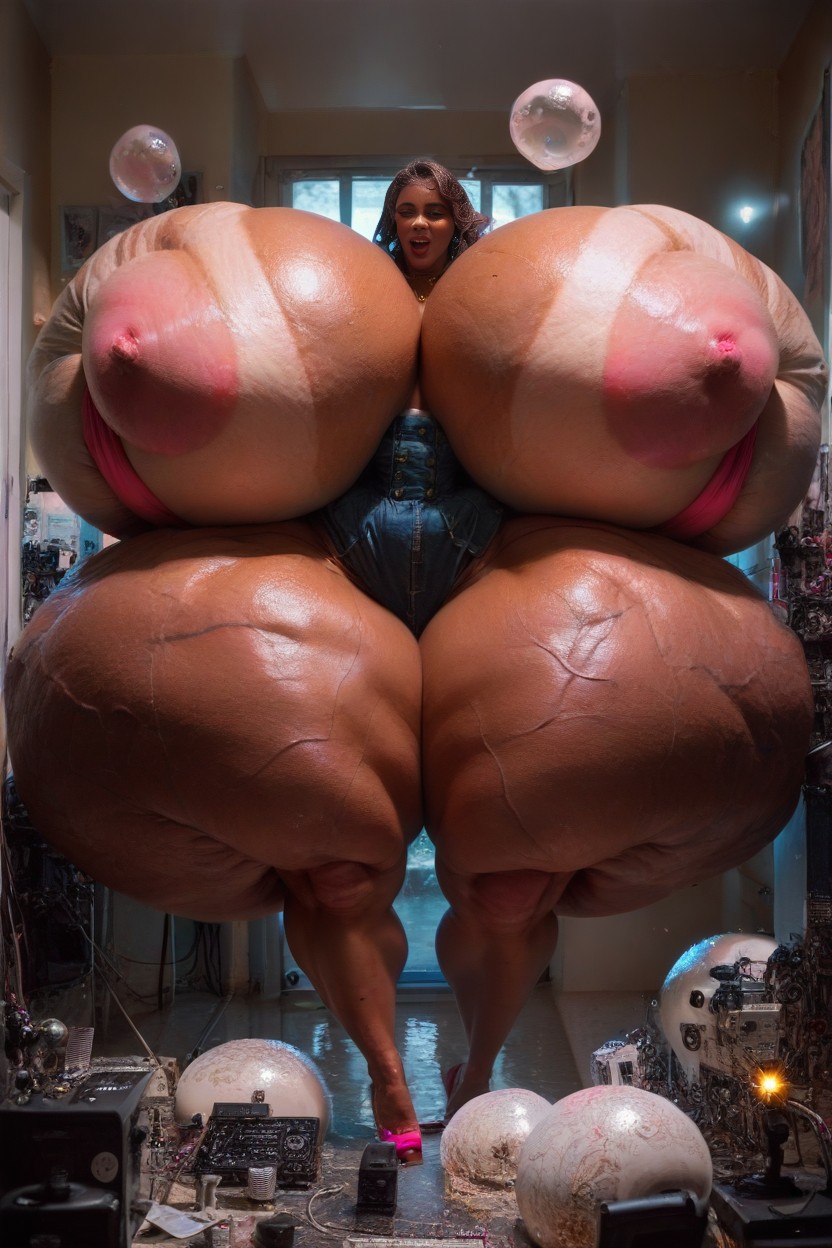 Huge Wide Hips, Lean, Massive Gigantic Hyper Ass AI Porn