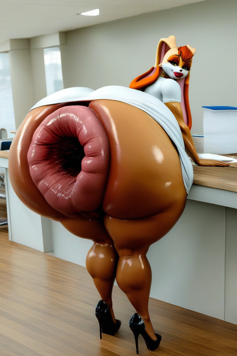 Detailed Eyes, Black Eyeliner, Disproportionately Massive Butt Furry AI Porn