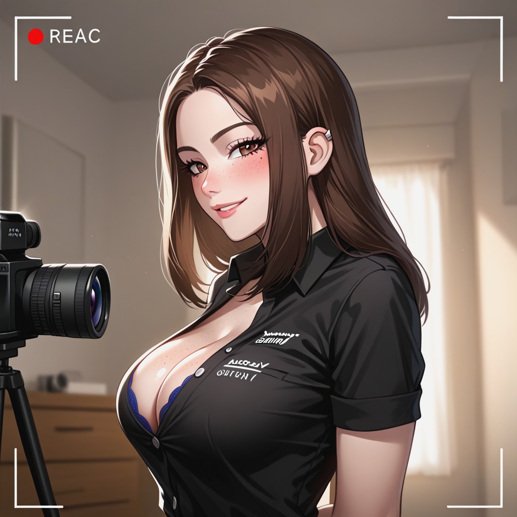 Straight Hair, Medium Length, Soft Light AI Porn