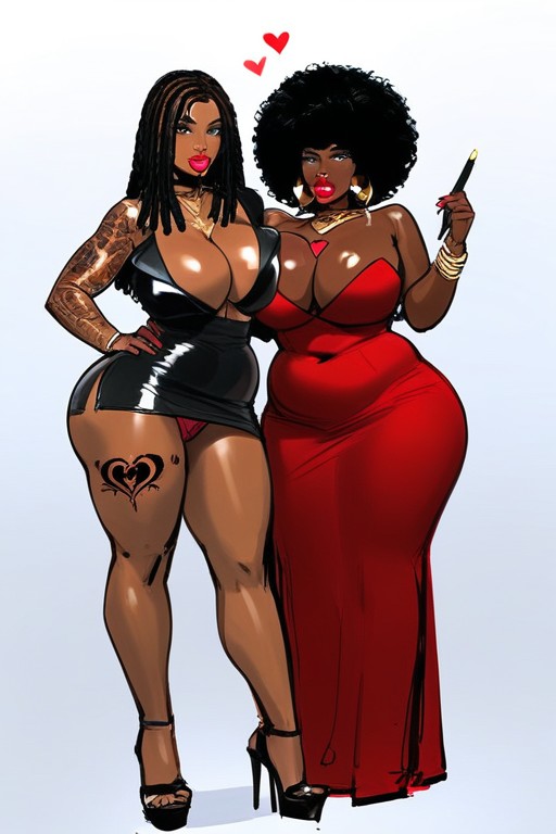 Qoh Tattoo, Black Women, Forward View Hentai AI Porn