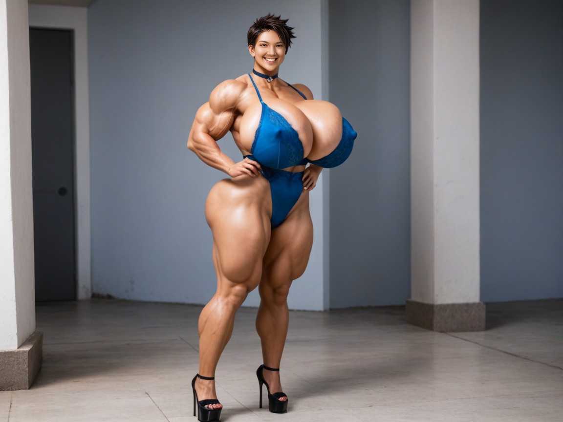 Very Short Hair, Standing, Thick Thighs AI Porn
