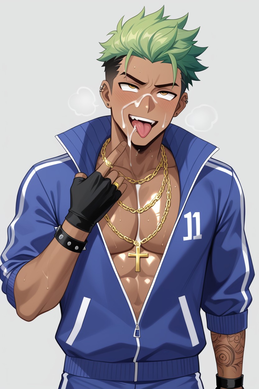 Fuckboy, Tattoos All Over, Tracksuit Jacket AI Gay Porn