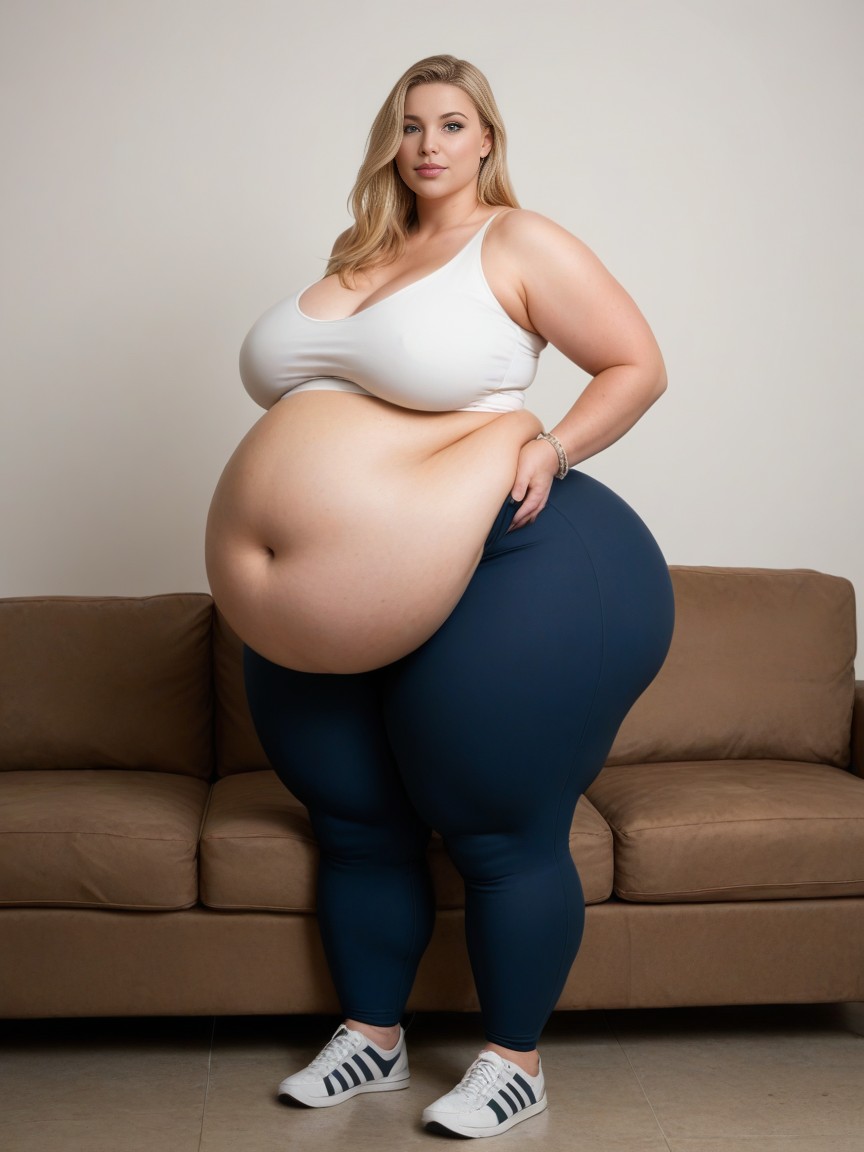 American, Fully Clothed, Impossibly Massive Hips AI Porn