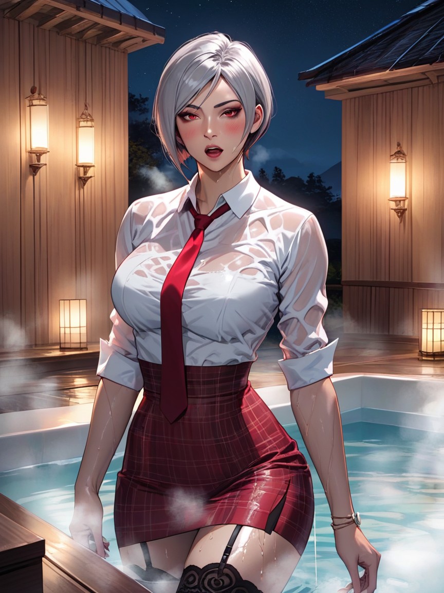 Night, Red Eyes, Extreme Squirting Hentai AI Porn
