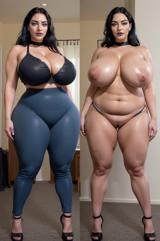 Massive Breast, High Heels, Latina AI Porn