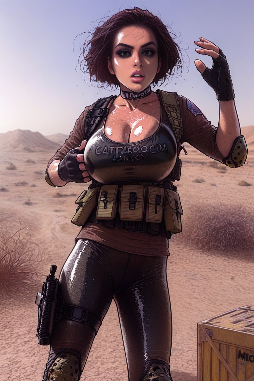 Sweaty, Rectangular Glasses, Dynamic Pose AI Porn