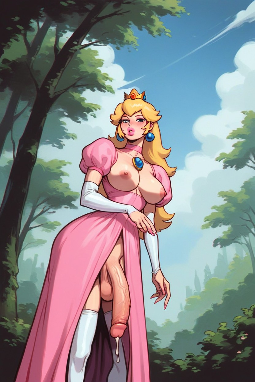 Forest, Dress, Looking Down At Viewer Hentai AI Porn