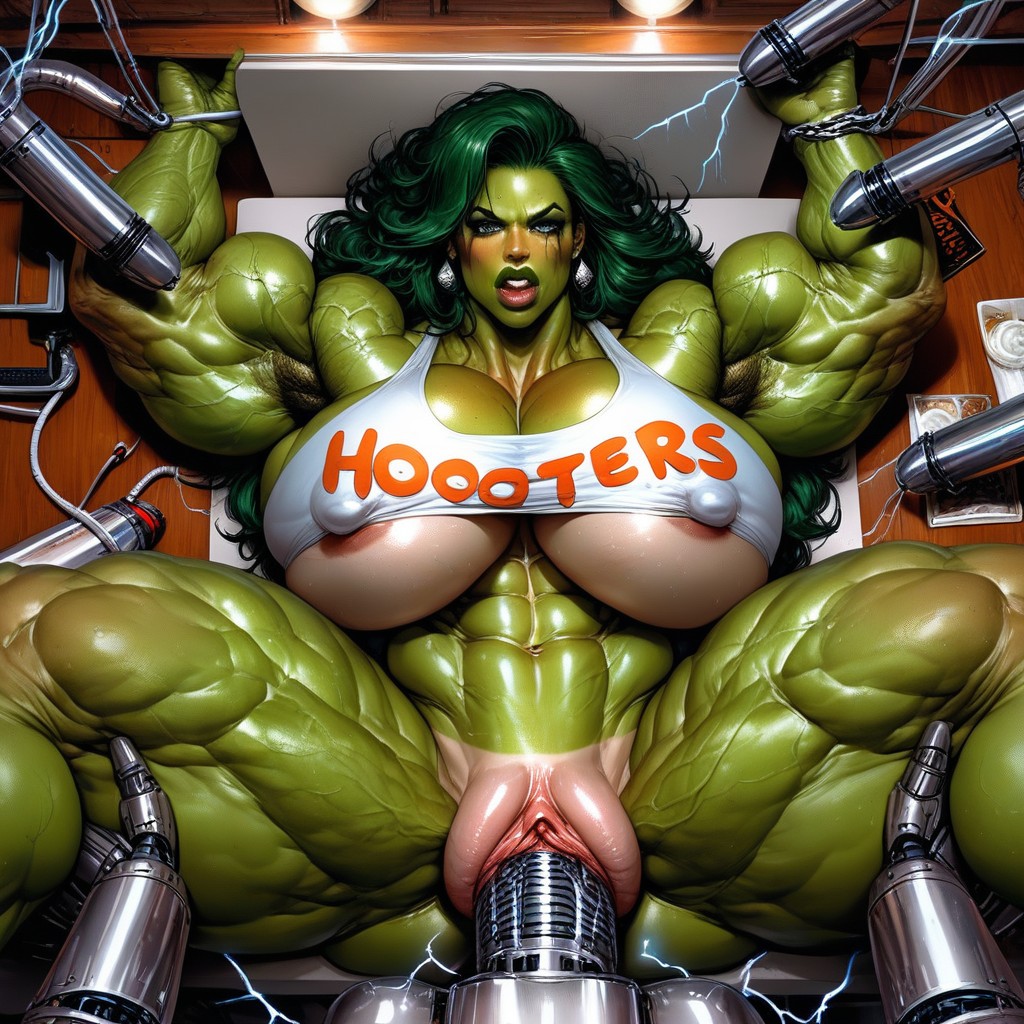 Huge Pussy Lips, Huge Pumped Pussy, Massive Pectorals AI 포르노