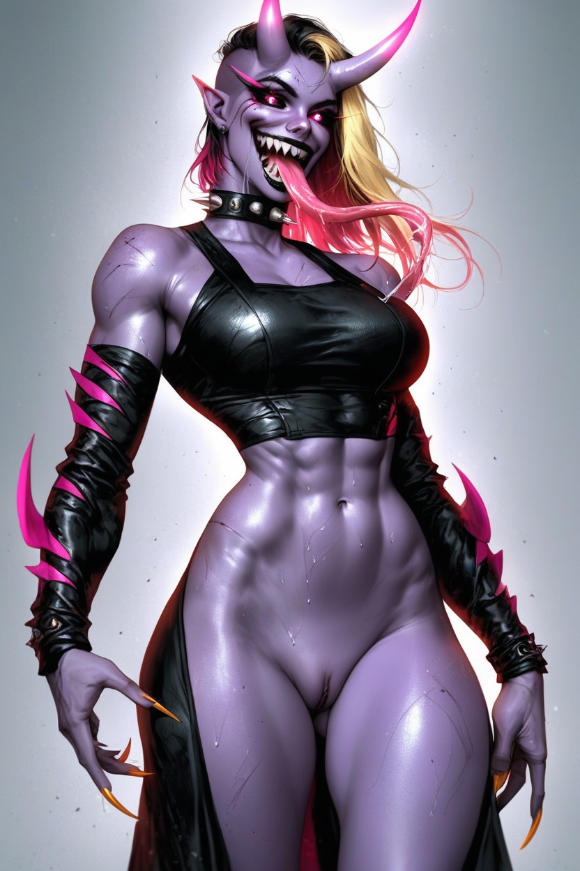 Saliva Drooling, 18+, Pointy Shark Teeth Hentai AI Porn