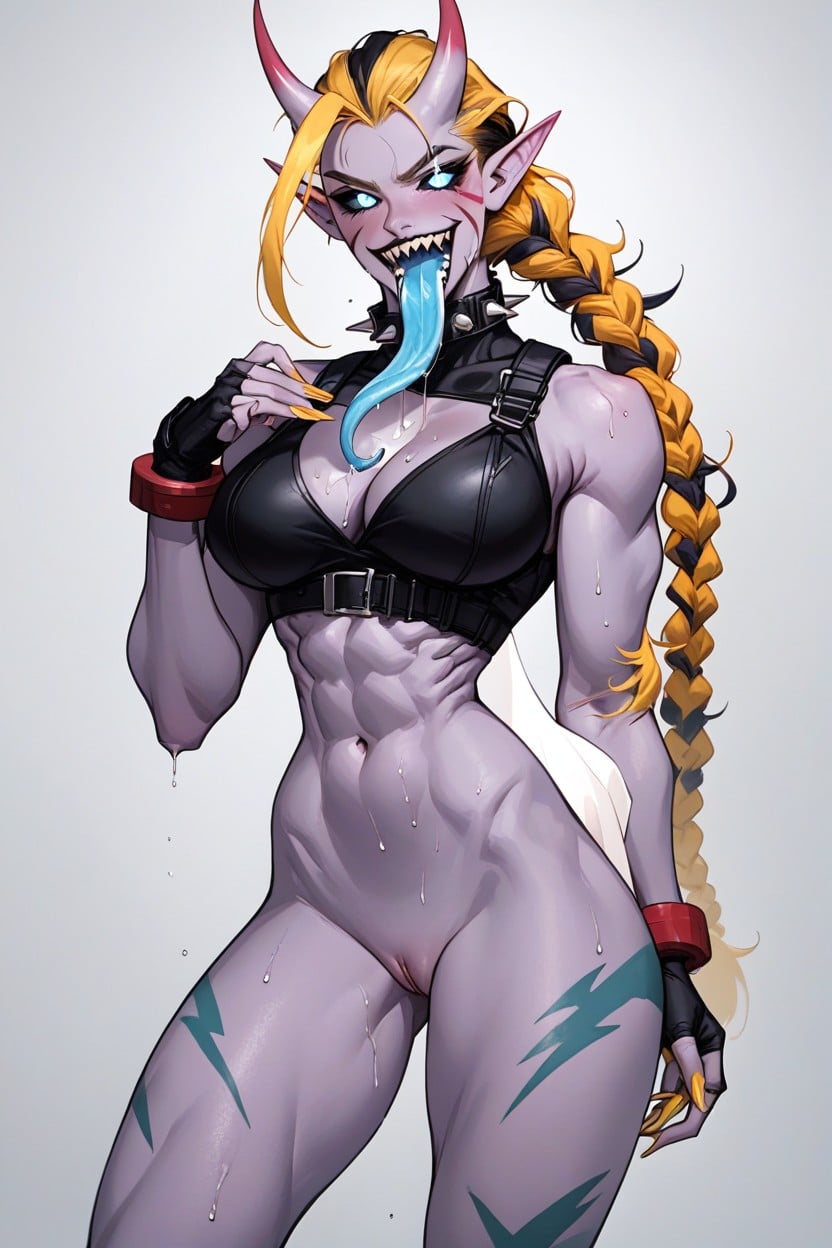 Ribs Visible, Smiling Evil Face, 18+ Hentai IA