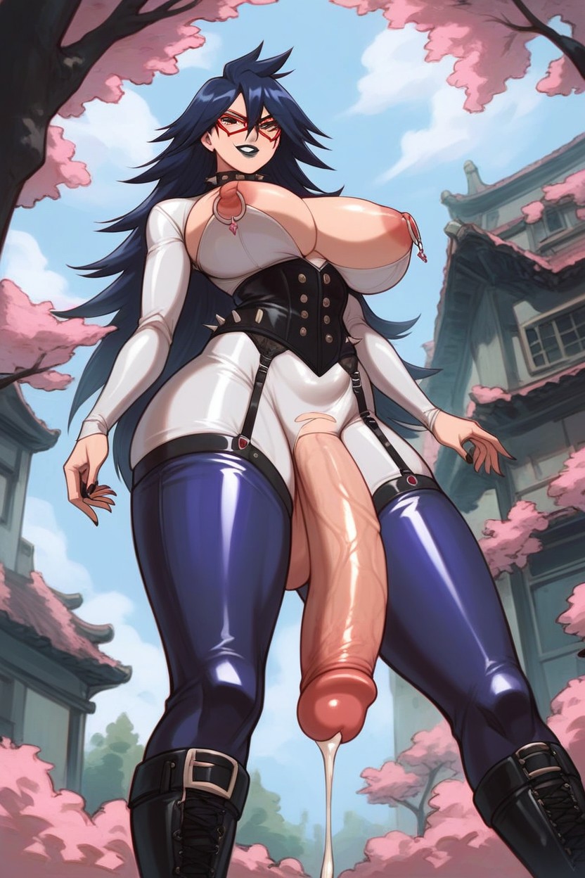 Very Thick Penis, Shiny Skin, Exposed Pussy Hentai AI Porn