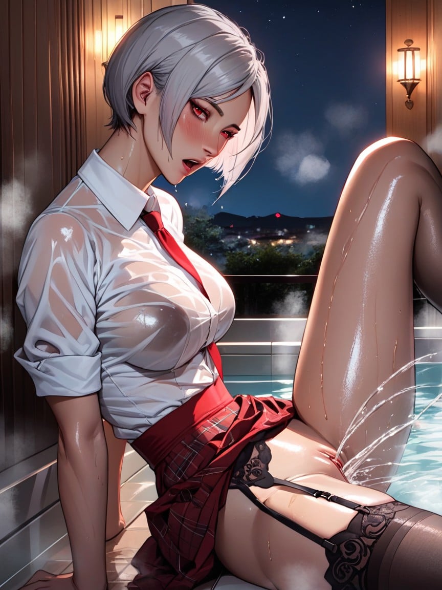 High Resolution, Perfect Face, Wet Clothes Hentai AI Porn