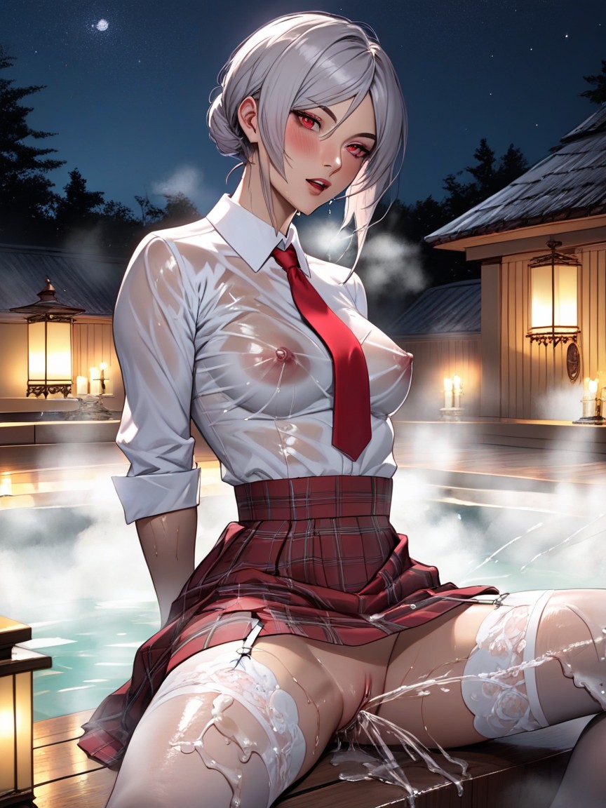 Perfect Face, Night, Extremely Oiled Body Hentai AI Porn