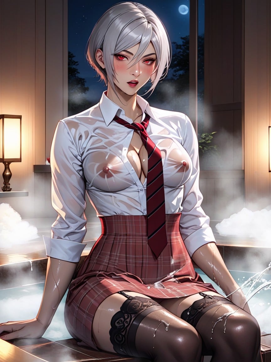 High Resolution, Realistic, Wet Clothes Hentai AI Porn