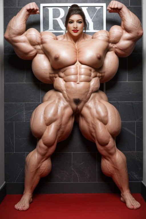 Superheroine, Incredible Muscles, Restaurant AI Porn