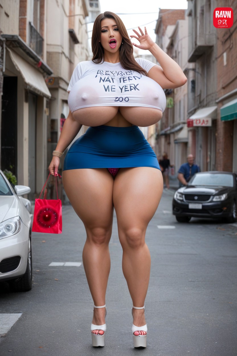 Full Body, Thick Thighs, Showing Panties AI Porn