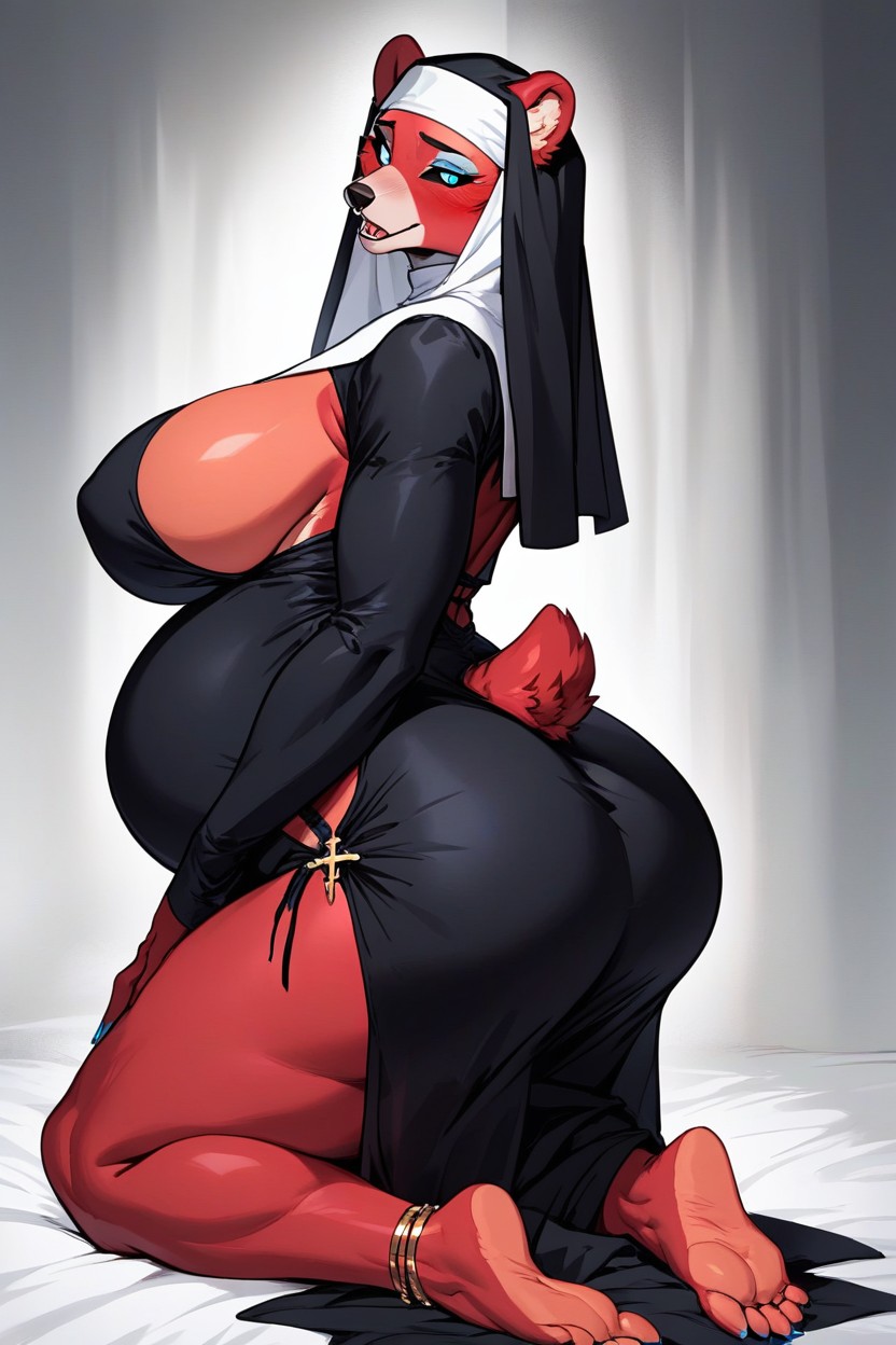 Anklet, Thunder Thighs, Anthro Only Furry AI Porn