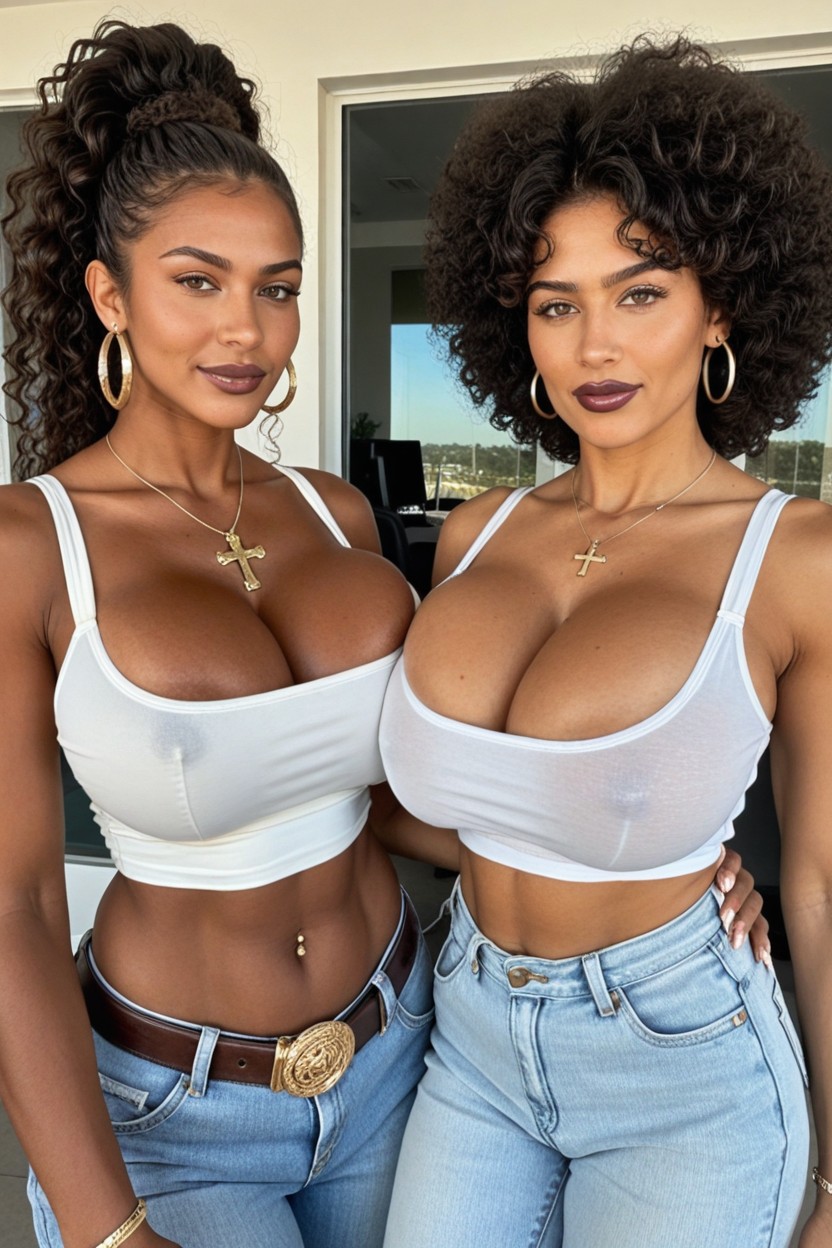Muscular, Pack Abs, African Shemale AI Porn