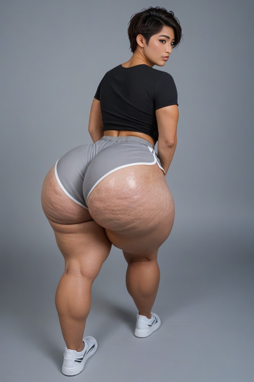 Massive Calves, Thick Thighs, Cellulite Thighs AI Porn