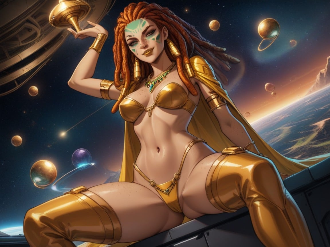 1 Person, Ginger, One Alien Woman Latina AI Porn