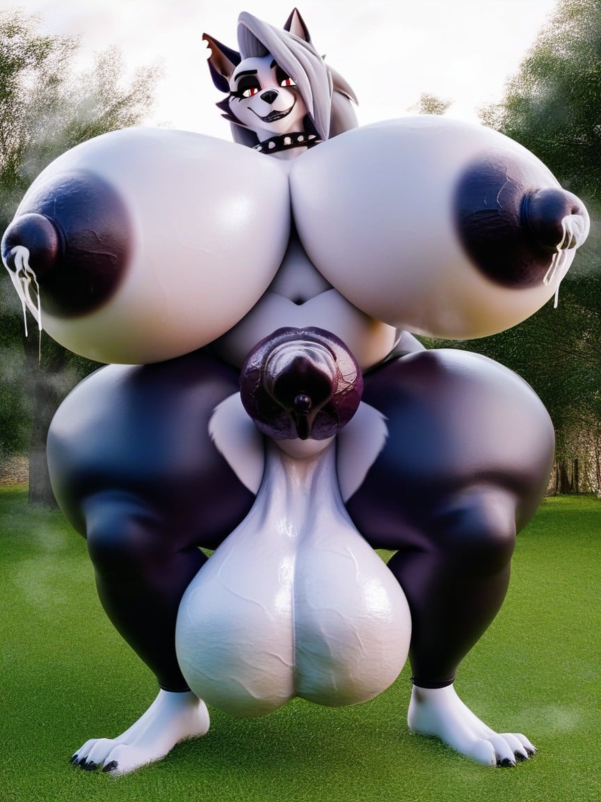 Hyper Cock, Futanari, Spiked Cock Ring Furry AI Porn