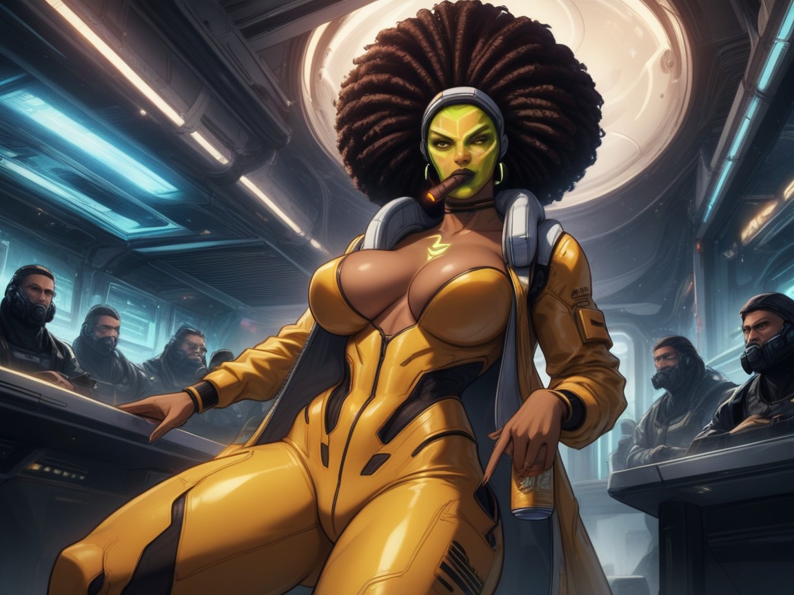 Cans In Background, Strong Arms, Muscular Latina AI Porn