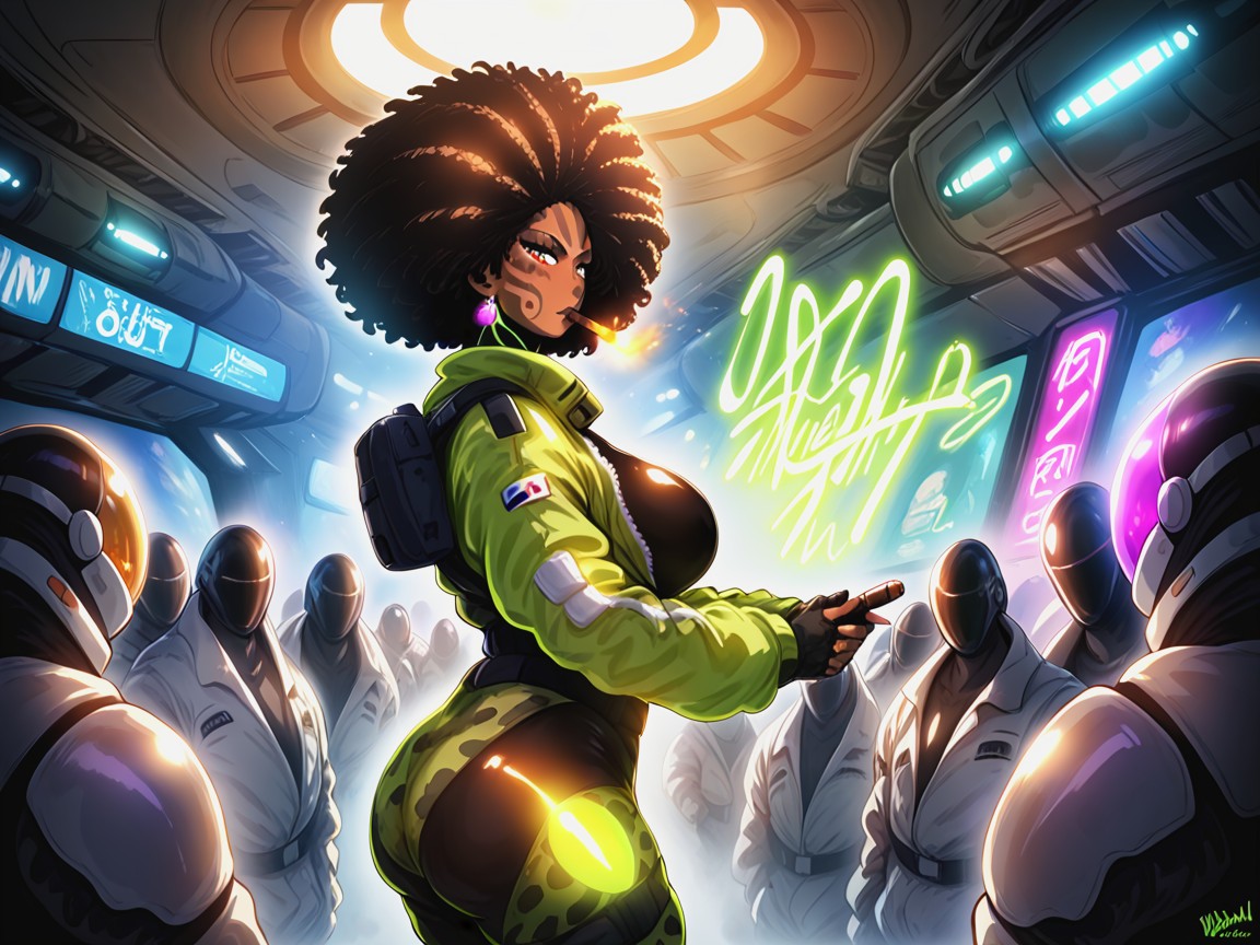 One Alien Woman, Strong Thighs, Bouncer Hentai AI Porn