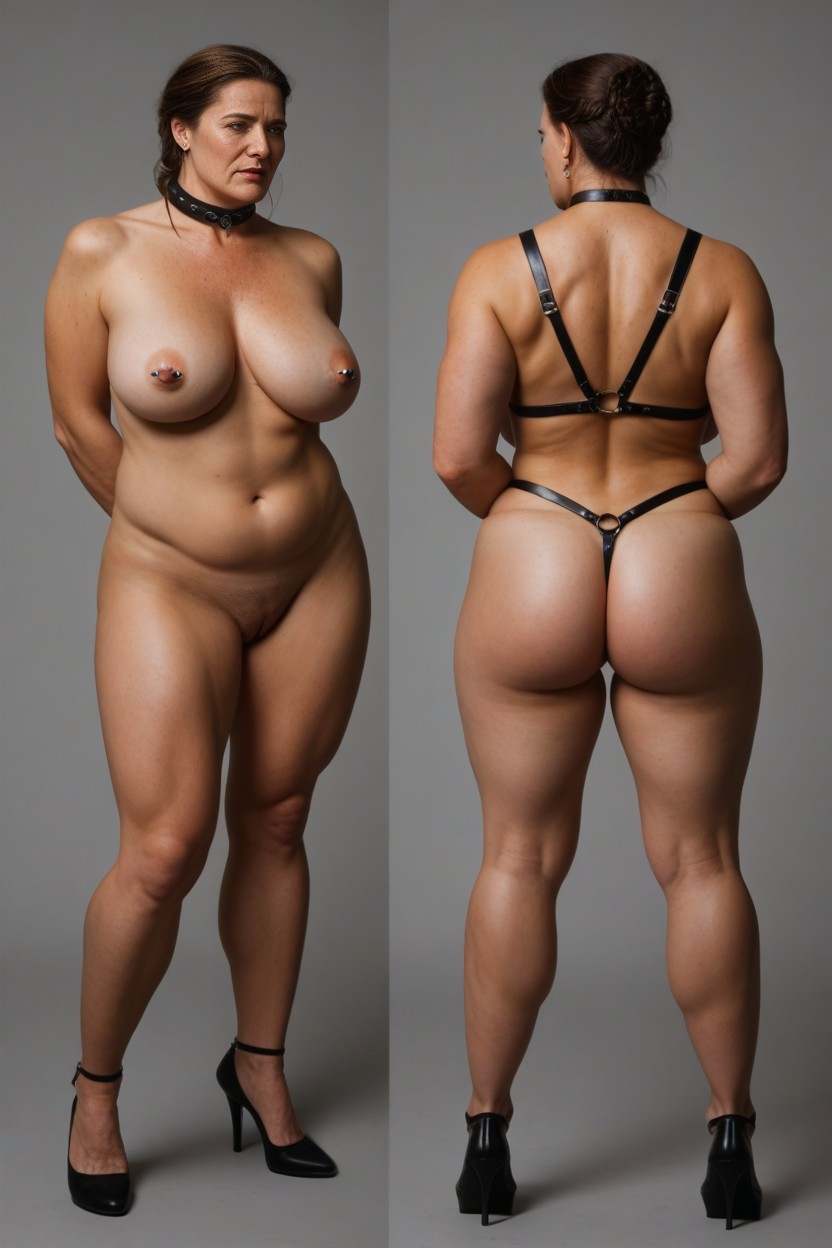 Old Skin, Muscular Legs, Nude MILF AI Porn