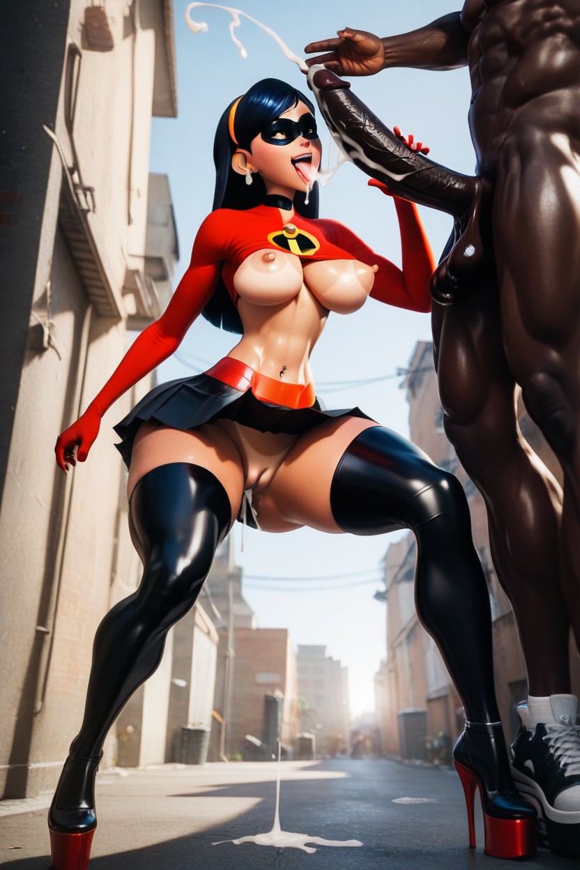 Rounded Ass, Tan Lines, Innie Pussy Hentai AI Porn