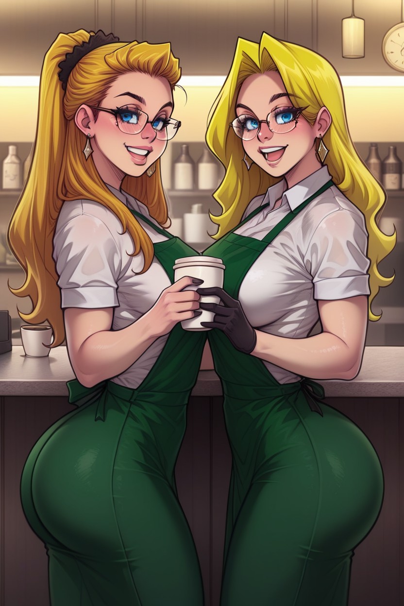 Green Outfit, Glasses, 18+ Hentai AI Porn