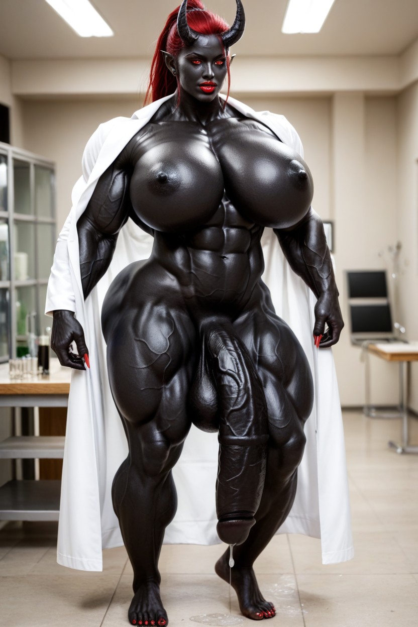 Toned Muscles, Giantess, Bodybuilder Shemale AI Porn
