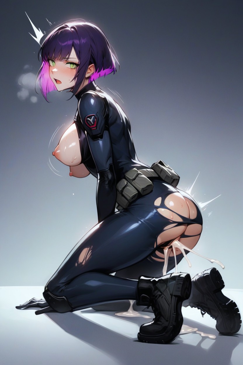 Black Combat Boots, Erected Nipples, Fucked By Mechanical Horror Monster AI Porn