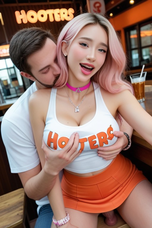 Gros Seins, Pink Hair, Extreme Legs Porno IA Asiatique