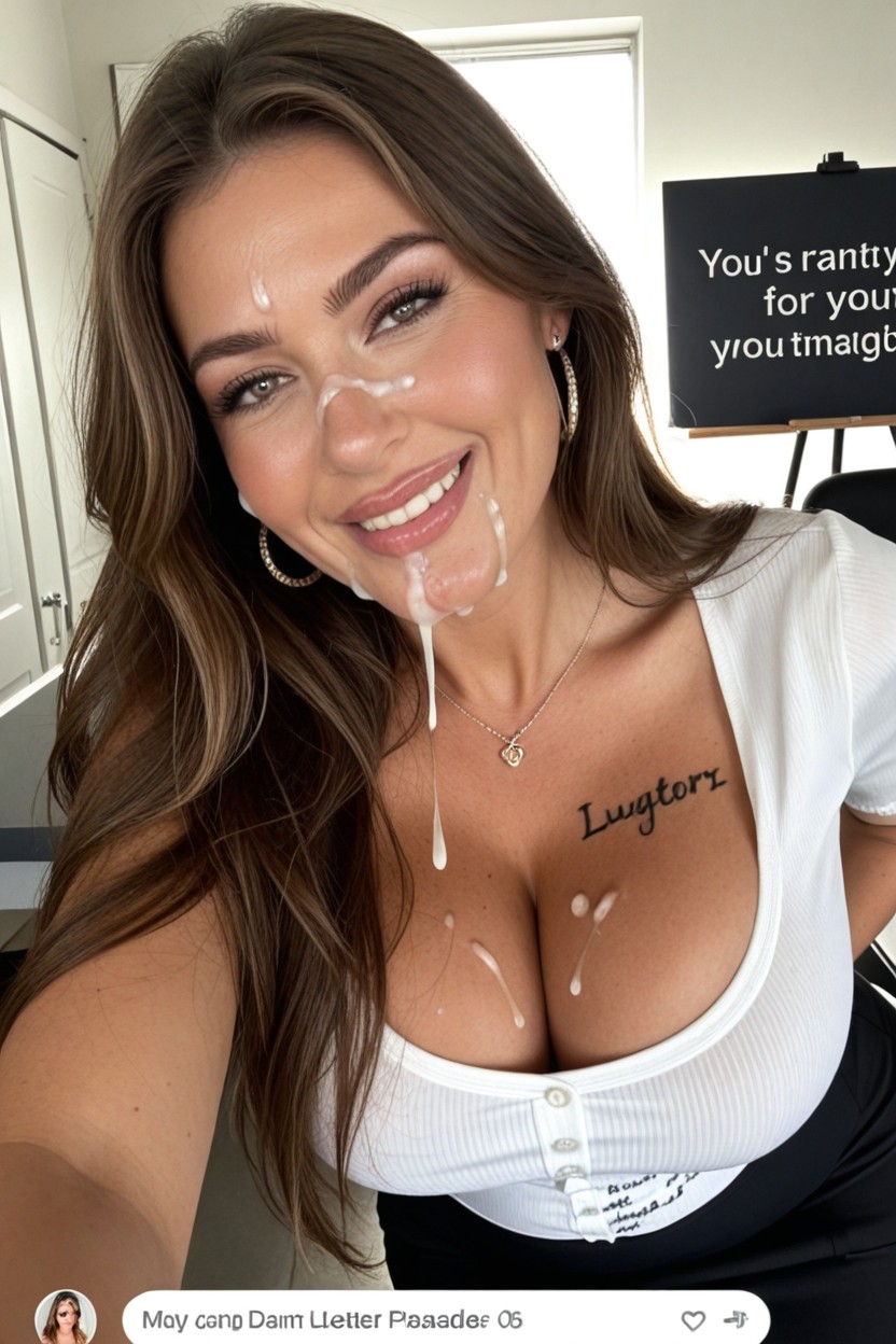 Teacher, Brunette, Thong MILF AI Porn